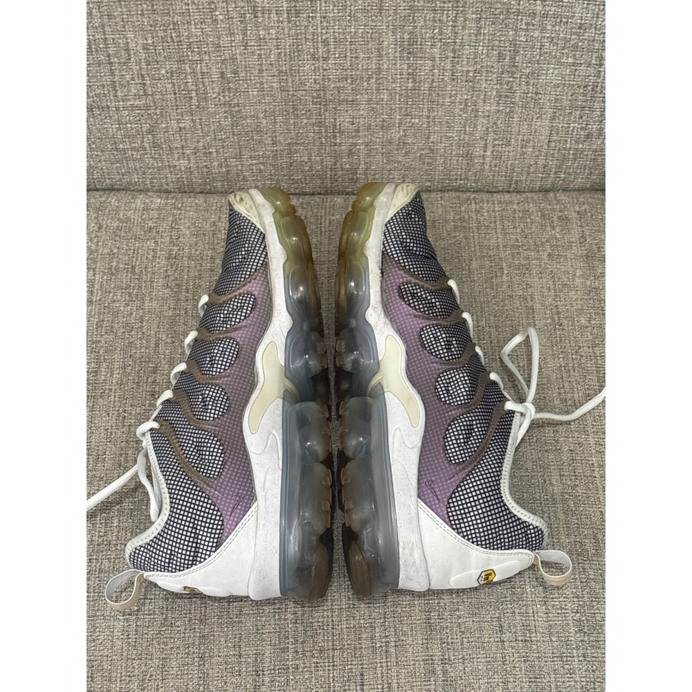Nike Air VaporMax Plus White Black Grid Purple 924453-105 Mens 11.5 Sneakers - Picture 6 of 8